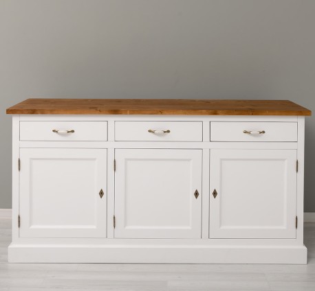 Bufet 3 usi, 3 sertare, BAS de la Rustic Butique PS403BAS - Culoare Top_P001 - Culoare Corp_P004 - DUBLU COLOR