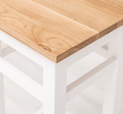 Scaun bar, blat stejar de la Rustic Butique PS190 - Culoare TopP061 - Culoare Corp_P004A - DUBLU COLOR