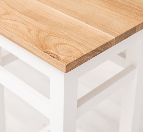 Scaun bar, blat stejar de la Rustic Butique PS190 - Culoare TopP061 - Culoare Corp_P004A - DUBLU COLOR