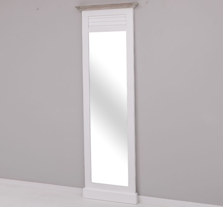 Oglinda inalta cu design Shutter de la Rustic Butique PS724 - Culoare Corp_P004 - Culoare Cornisa_P067 - DUBLU COLOR