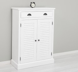 Comoda cu 2 usi si 1 sertar, Colectia Shutter de la Rustic Butique PS572 - Culoare_P030++P004A - 2 STRATURI DE CULORI ANTICHIZAT