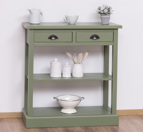 Consola cu 2 sertare, 1 polita de la Rustic Butique PS514 - Culoare_P038 - VOPSIT