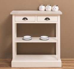 Consola cu 2 sertare, 1 polita de la Rustic Butique PS514 - Culoare Top_P067 - Culoare Corp_P015 - DUBLU COLOR