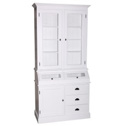 Bufet cu 1 usa, 3 sertare, 2 compartiemente cu usa sticla BAS + 2 usi sticla SUP de la Rustic Butique PS271BAS + PS271SUP - Culoare_P004 - VOPSIT