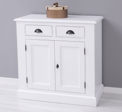 Bufet cu 2 usi, 2 sertare, BAS de la Rustic Butique PS70BAS - Culoare_P030++P004A - 2 STRATURI DE CULORI ANTICHIZAT