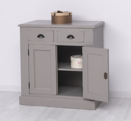 Bufet cu 2 usi, 2 sertare, BAS de la Rustic Butique PS70BAS - Culoare_P025++P030A - 2 STRATURI DE CULORI ANTICHIZAT