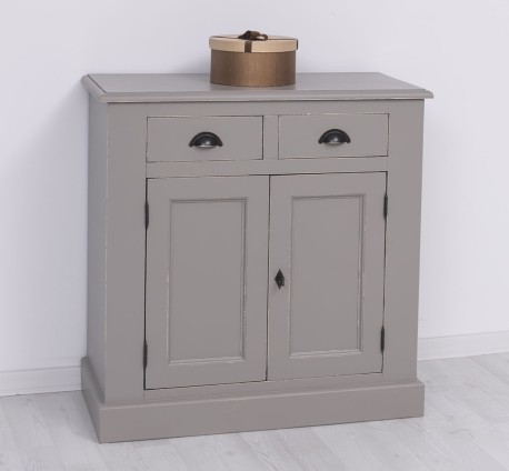 Bufet cu 2 usi, 2 sertare, BAS de la Rustic Butique PS70BAS - Culoare_P025++P030A - 2 STRATURI DE CULORI ANTICHIZAT