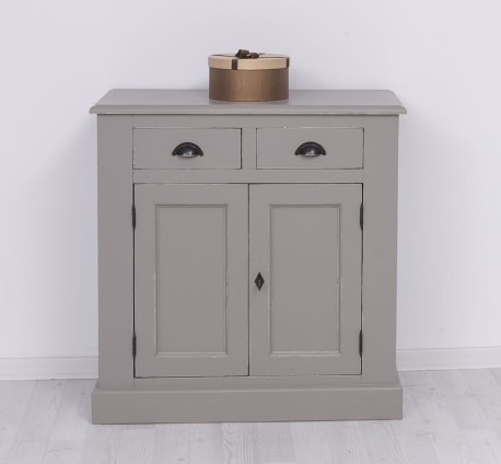 Bufet cu 2 usi, 2 sertare, BAS de la Rustic Butique PS70BAS - Culoare_P025++P030A - 2 STRATURI DE CULORI ANTICHIZAT