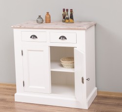 Bufet cu 2 usi, 2 sertare, BAS de la Rustic Butique PS70BAS - Culoare Top_P071 - Culoare Corp_P039 - DUBLU COLOR