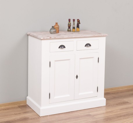 Bufet cu 2 usi, 2 sertare, BAS de la Rustic Butique PS70BAS - Culoare Top_P071 - Culoare Corp_P039 - DUBLU COLOR