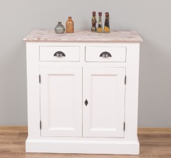 Bufet cu 2 usi, 2 sertare, BAS de la Rustic Butique PS70BAS - Culoare Top_P071 - Culoare Corp_P039 - DUBLU COLOR
