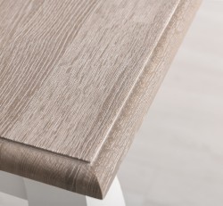 Masa dining cu picioare curbate 210x90x78cm, blat stejar de la Rustic Butique PS383 - Culoare Top_P067 - Culoare Corp_P004 - DUBLU COLOR