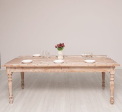 Masa de sufragerie cu picioare strunjite 210x90cm de la Rustic Butique PS623 - Culoare_P071 - PERIAT ADANC