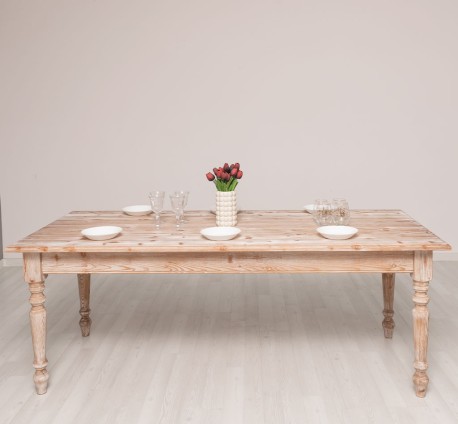 Masa de sufragerie cu picioare strunjite 210x90cm de la Rustic Butique PS623 - Culoare_P071 - PERIAT ADANC