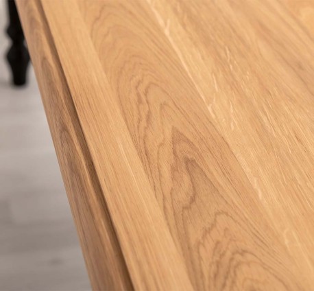 Masa dining 160x90cm, blat stejar de la Rustic Butique PS45-210 - Culoare Top_P061 - Culoare Corp_P003 - DUBLU COLOR