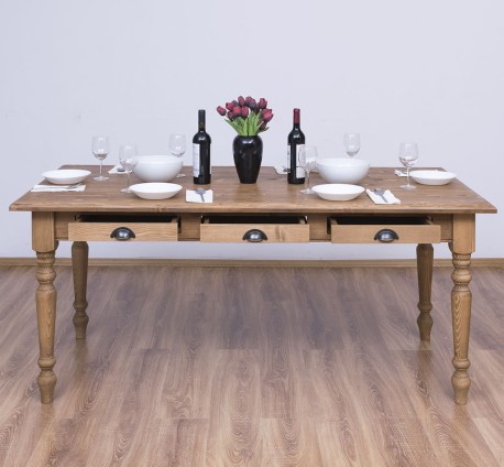 Masa dining 210x90cm de la Rustic Butique PS45 - Culoare_P001 - CERUIT