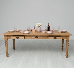 Masa dining 210x90cm, blat stejar de la Rustic Butique PS45 - Culoare_P001 - CERUIT