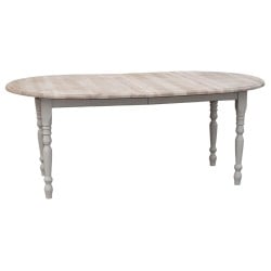 Masa rotunda cu extensii 116/198x116cm, blat stejar de la Studio Szel PS156 - Top Culoare_P035 - Corp Culoare_P030 - DUBLU COLOR