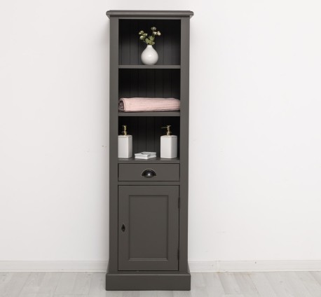 Dulap baie cu 1 usa, 1 sertar, 2 rafturi de la Rustic Butique PS420 - Culoare_P022A - VOPSIT ANTICHIZAT
