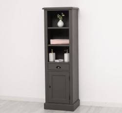 Dulap baie cu 1 usa, 1 sertar, 2 rafturi de la Rustic Butique PS420 - Culoare_P022A - VOPSIT ANTICHIZAT