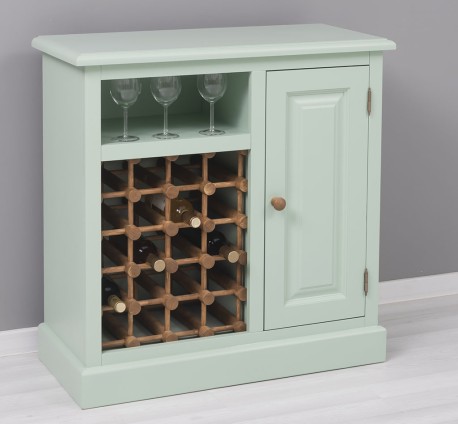 Mobilier mic pentru bar cu suport sticle de la Rustic Butique PS579 - Culoare Ext._P092 - Culoare Int._P001 - DUBLU COLOR
