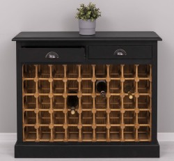 Suport sticle vin cu 2 sertare de la Rustic Butique PS656 - Culoare Ext._P003 / Culoare Int._P002 - DUBLU COLOR