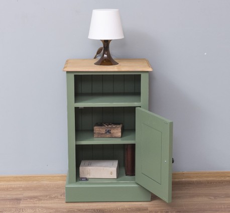 Noptiera cu 1 usa si spatiu deschis de la Rustic Butique PS435 - Culoare Top_P002 - Culoare Corp_P038A - DUBLU COLOR
