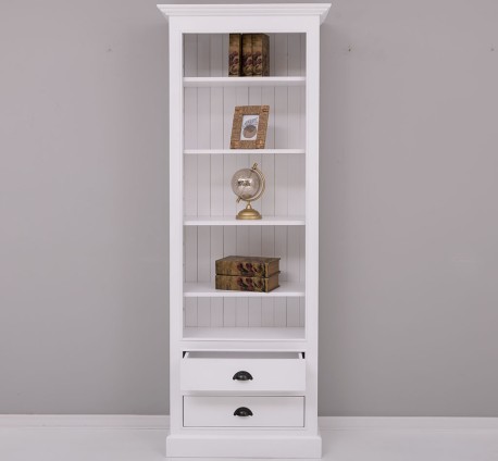 Biblioteca cu 2 sertare, etajera deschisa de la Rustic Butique PS455 - Culoare_P004 - VOPSIT
