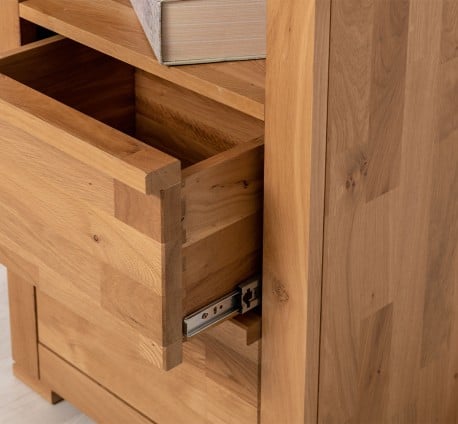 Etajera cu doua sertare Wild Oak, sertare pe sine metalice de la Studio Szel OPS631 - Culoare_P061 - LACUIT