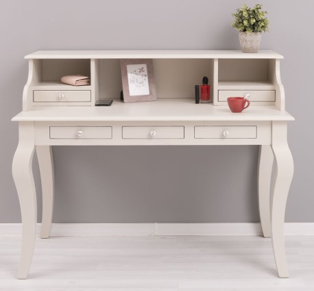 Birou cu picioare curbate de la Rustic Butique PS580 - Culoare_P015++P024A - 2 STRATURI DE CULORI ANTICHIZAT