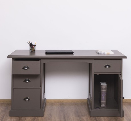 Birou cu 4 sertare si 1 usa de la Rustic Butique PS96 - Culoare_P028 - VOPSIT