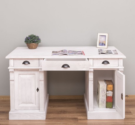 Birou cu 2 usi si 3 sertare, Colectia Directoire de la Rustic Butique PS115 - Culoare_P080 - PERIAT ADANC