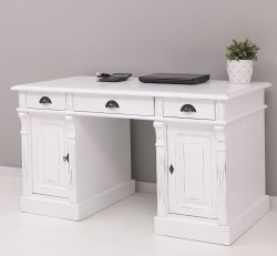 Birou cu 2 usi si 3 sertare, Colectia Directoire de la Rustic Butique PS115 - Culoare_P029++P004A - 2 STRATURI DE CULORI ANTICHIZAT