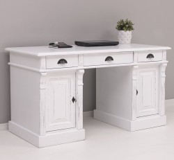 Birou cu 2 usi si 3 sertare, Colectia Directoire de la Rustic Butique PS115 - Culoare_P029++P004A - 2 STRATURI DE CULORI ANTICHIZAT