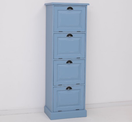 Comoda ingusta cu 4 usi rabatabile de la Rustic Butique PS13 - Culoare_P013A - VOPSIT ANTICHIZAT
