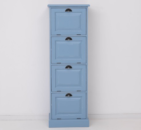 Comoda ingusta cu 4 usi rabatabile de la Rustic Butique PS13 - Culoare_P013A - VOPSIT ANTICHIZAT