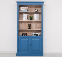 Biblioteca cu 2 usi de la Rustic Butique PS109 - Culoare Ext._P045 / Culoare Int._P071 - DUBLU COLOR