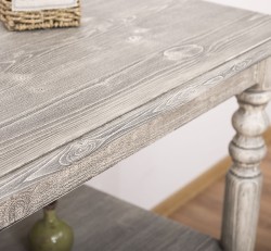 Consola cu picioare strunjite, 1 polita de la Rustic Butique PS178 - Culoare_P091 - PERIAT ADANC