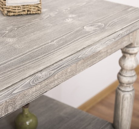 Consola cu picioare strunjite, 1 polita de la Rustic Butique PS178 - Culoare_P091 - PERIAT ADANC