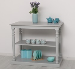 Consola cu picioare strunjite, 1 polita de la Rustic Butique PS178 - Culoare_P010 - VOPSIT