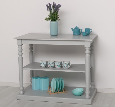 Consola cu picioare strunjite, 1 polita de la Rustic Butique PS178 - Culoare_P010 - VOPSIT