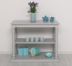 Consola cu picioare strunjite, 1 polita de la Rustic Butique PS178 - Culoare_P010 - VOPSIT