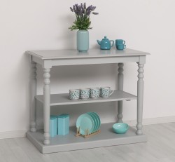 Consola cu picioare strunjite, 1 polita de la Rustic Butique PS178 - Culoare_P010 - VOPSIT
