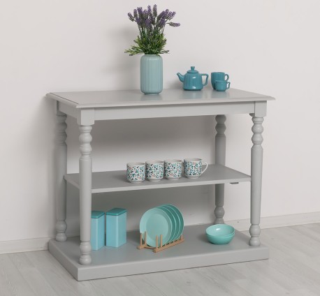 Consola cu picioare strunjite, 1 polita de la Rustic Butique PS178 - Culoare_P010 - VOPSIT