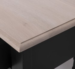 Consola cu 2 sertare, blat stejar de la Rustic Butique PS29 - TopOak - Culoare Top_P063 - Culoare Corp_P003 - DUBLU COLOR