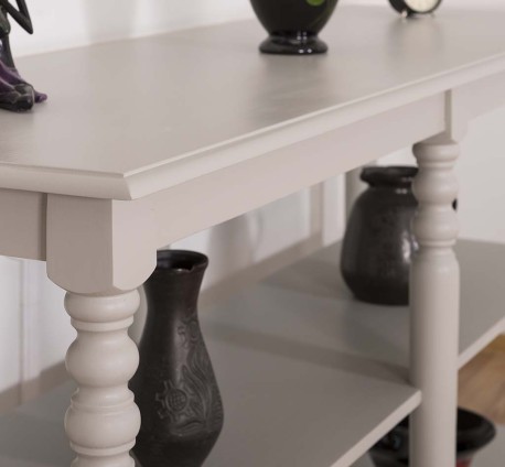 Consola mare cu picioare strunjite, 1 polita de la Rustic Butique PS74 - Culoare_P013 - VOPSIT