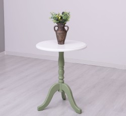 Masa cafea rotunda de la Rustic Butique PS400 - Culoare Top_P054A - Culoare Corp_P030++P054A - DUBLU COLOR