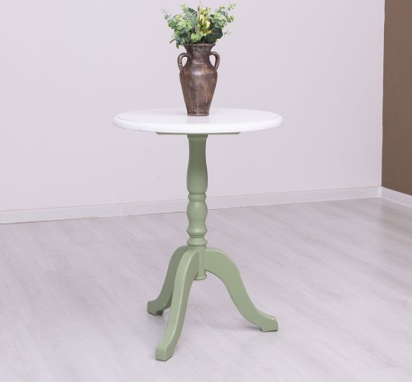 Masa cafea rotunda de la Rustic Butique PS400 - Culoare Top_P054A - Culoare Corp_P030++P054A - DUBLU COLOR