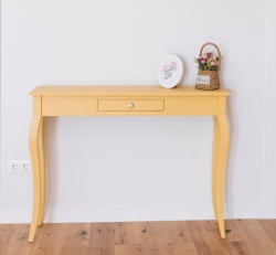 Consola cu picioare curbate, 1 sertar de la Rustic Butique PS410 - Culoare_P050 - VOPSIT