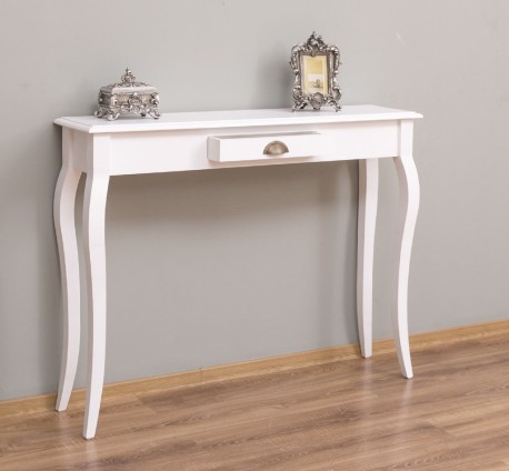 Consola cu picioare curbate, 1 sertar de la Rustic Butique PS410 - Culoare_P004 - VOPSIT
